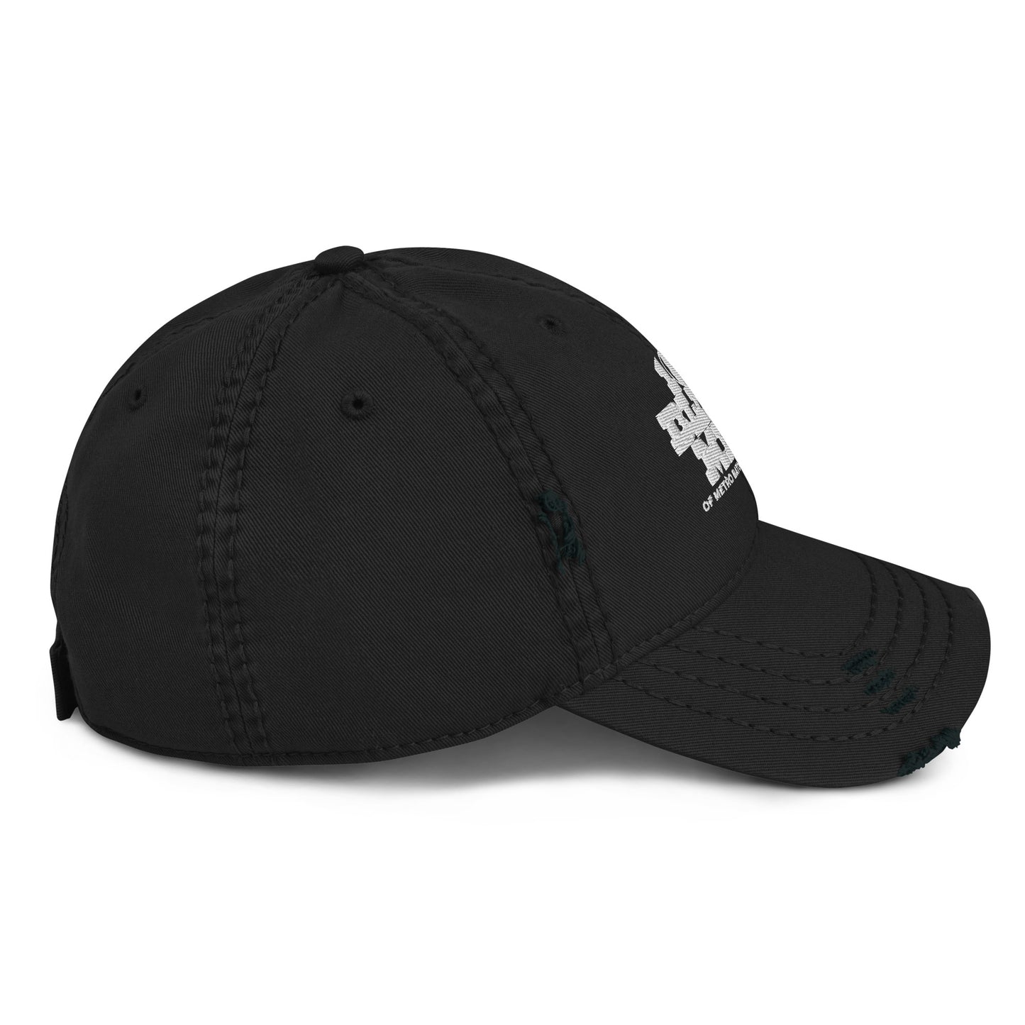100 BLACK MEN BR Distressed Dad Hat