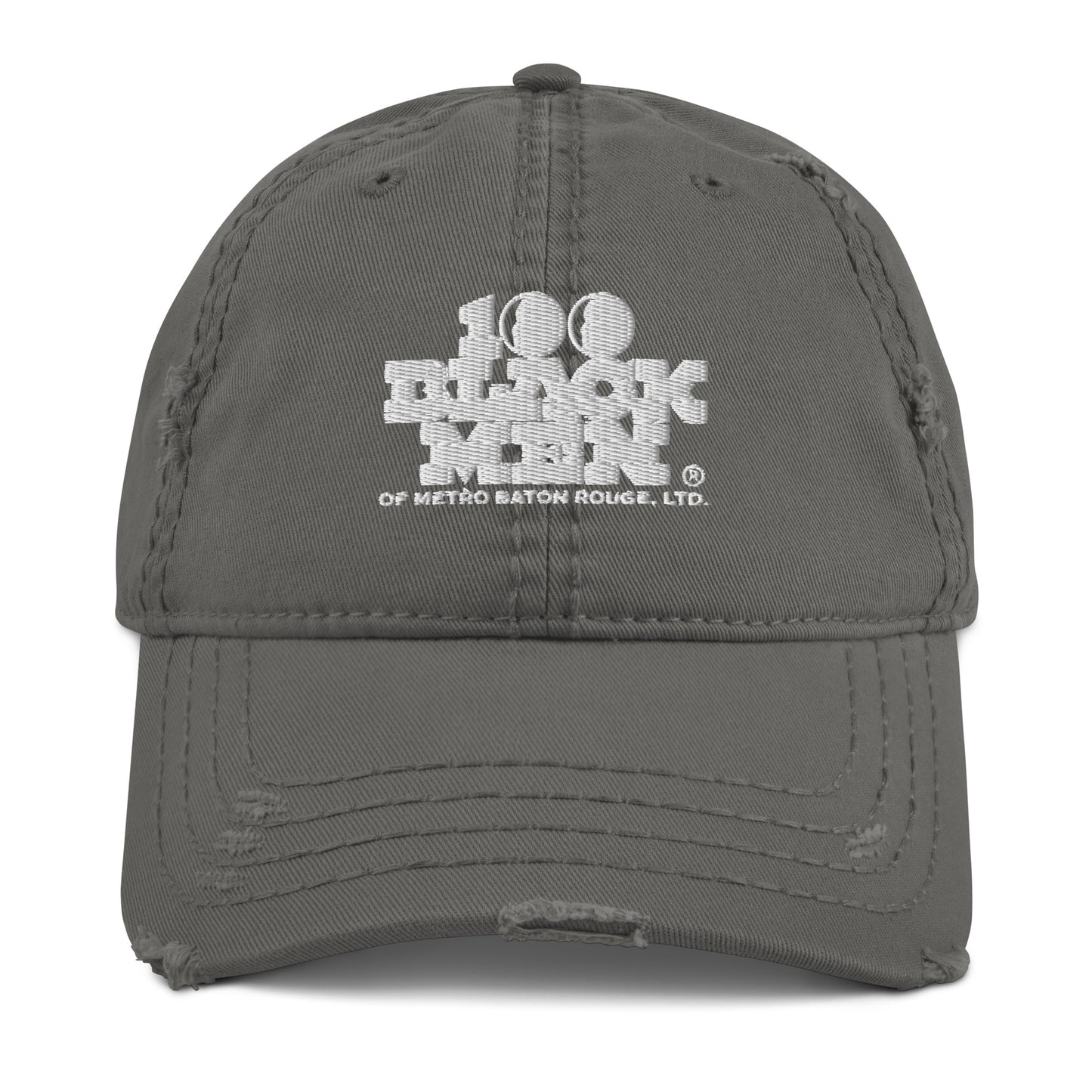 100 BLACK MEN BR Distressed Dad Hat