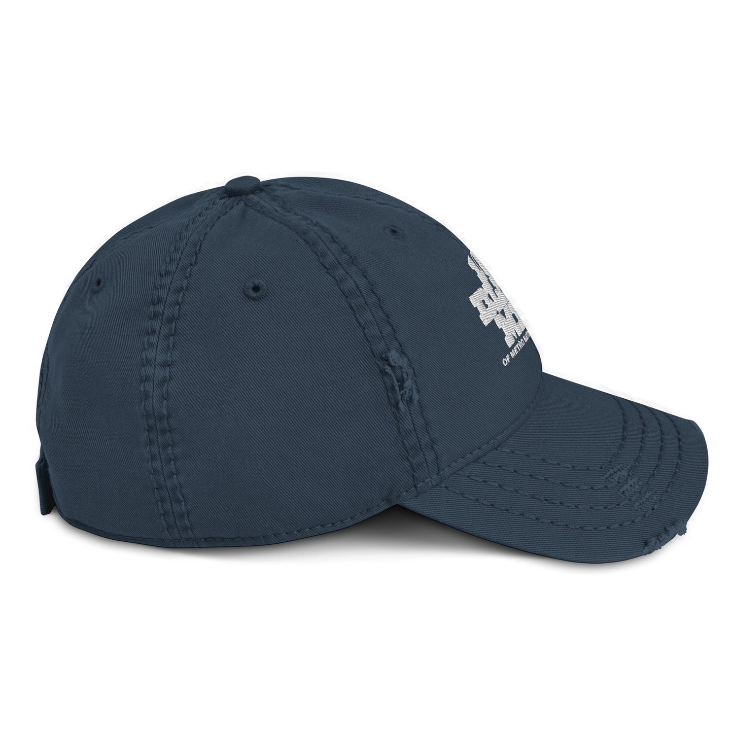 100 BLACK MEN BR Distressed Dad Hat