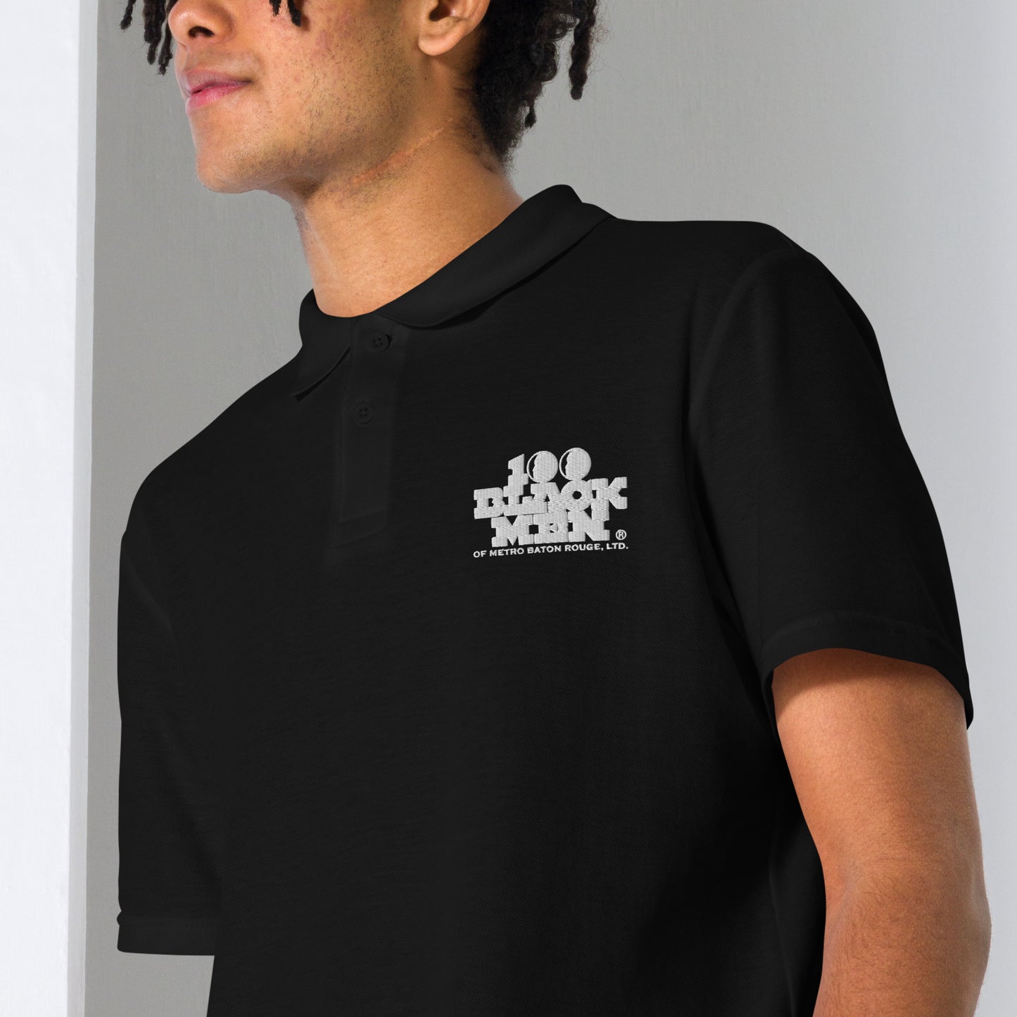 100 BLACK MEN BR Unisex pique polo shirt