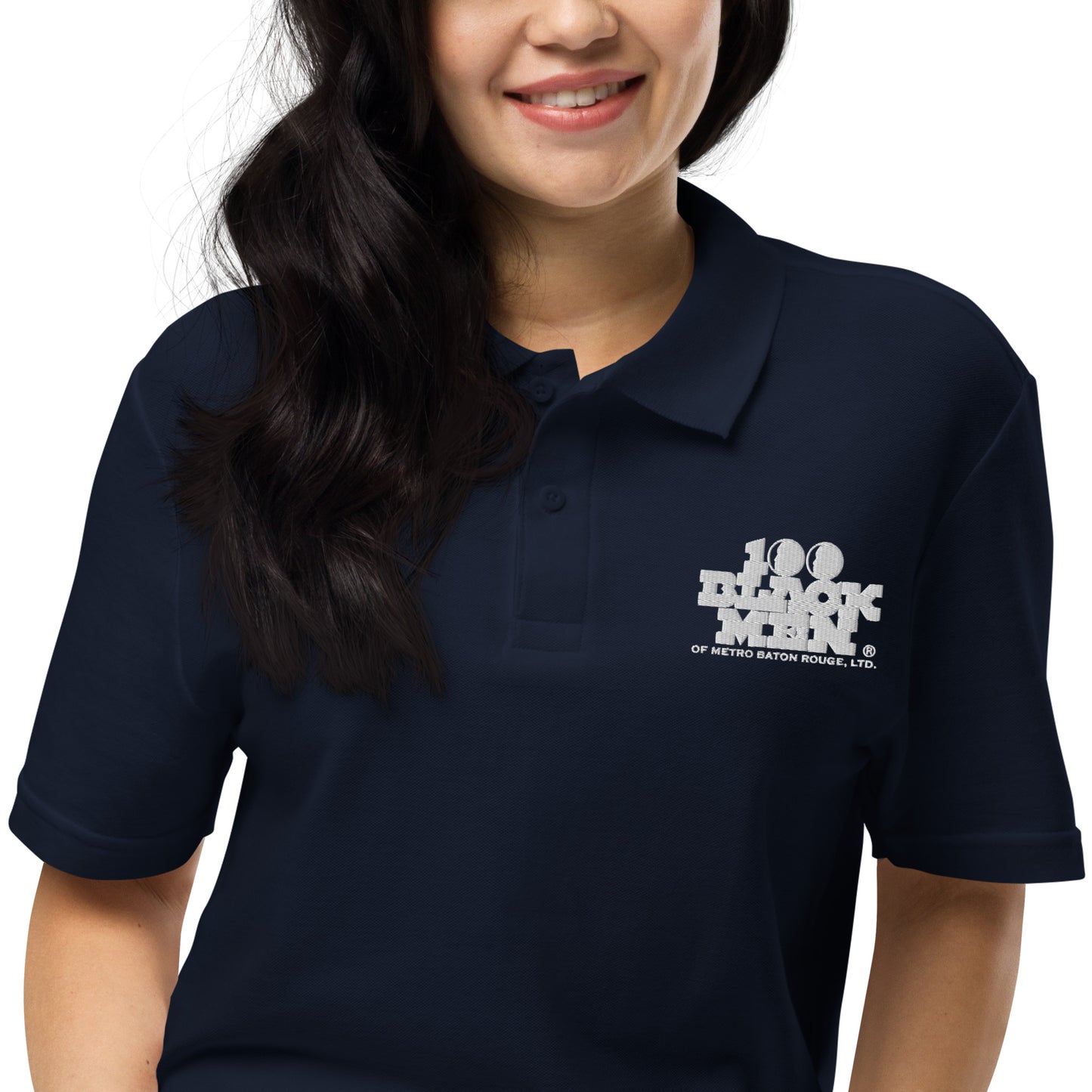 100 BLACK MEN BR Unisex pique polo shirt