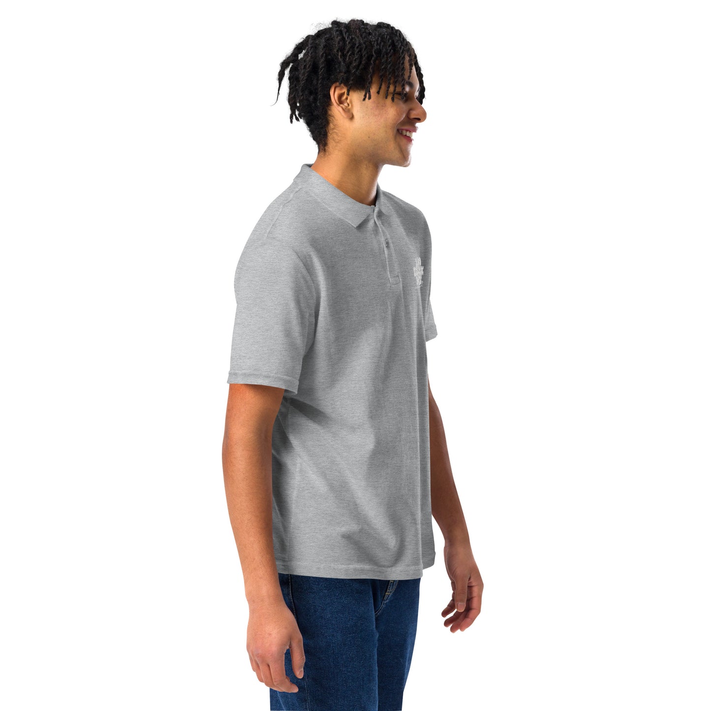 100 BLACK MEN BR Unisex pique polo shirt