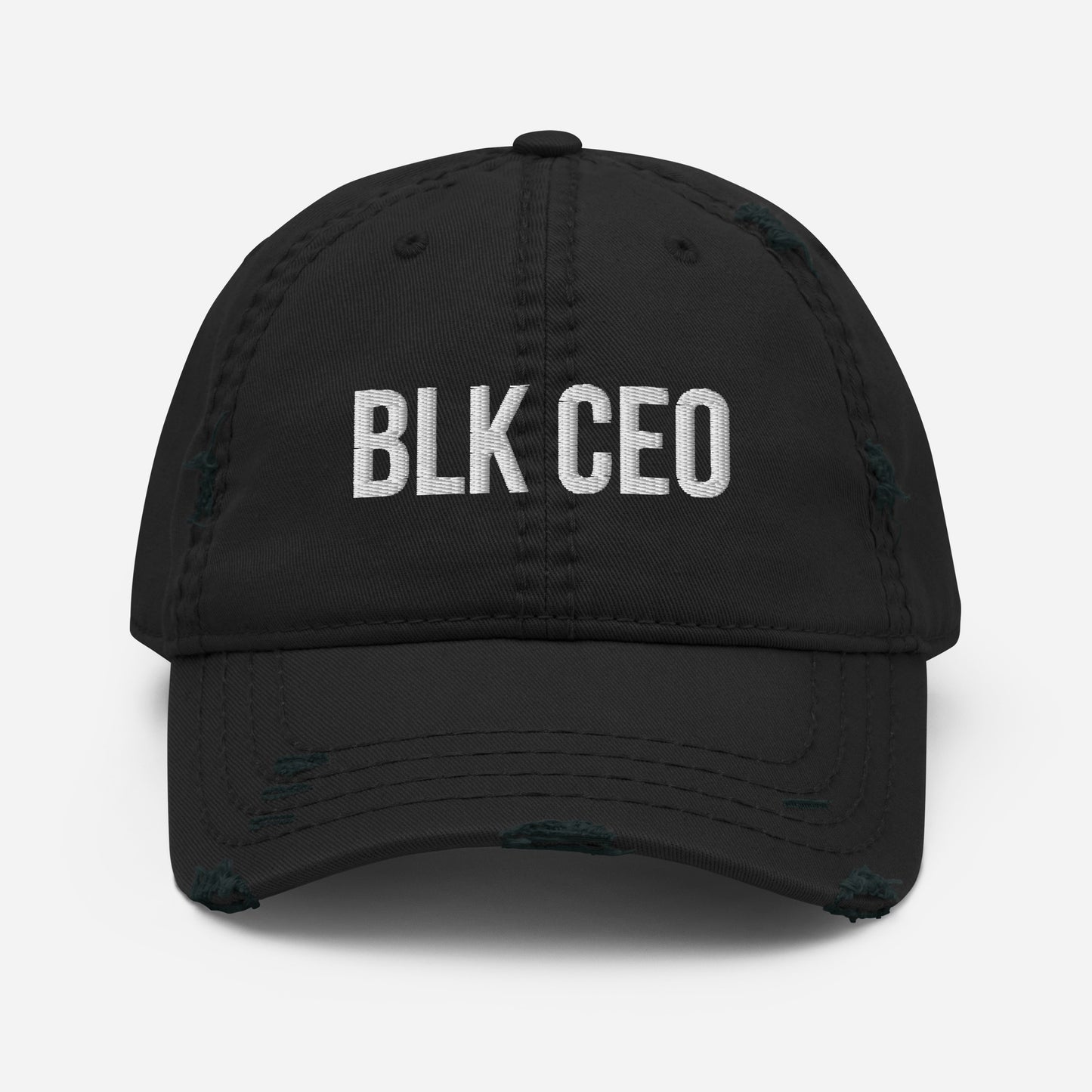 BLK CEO Distressed Dad Hat