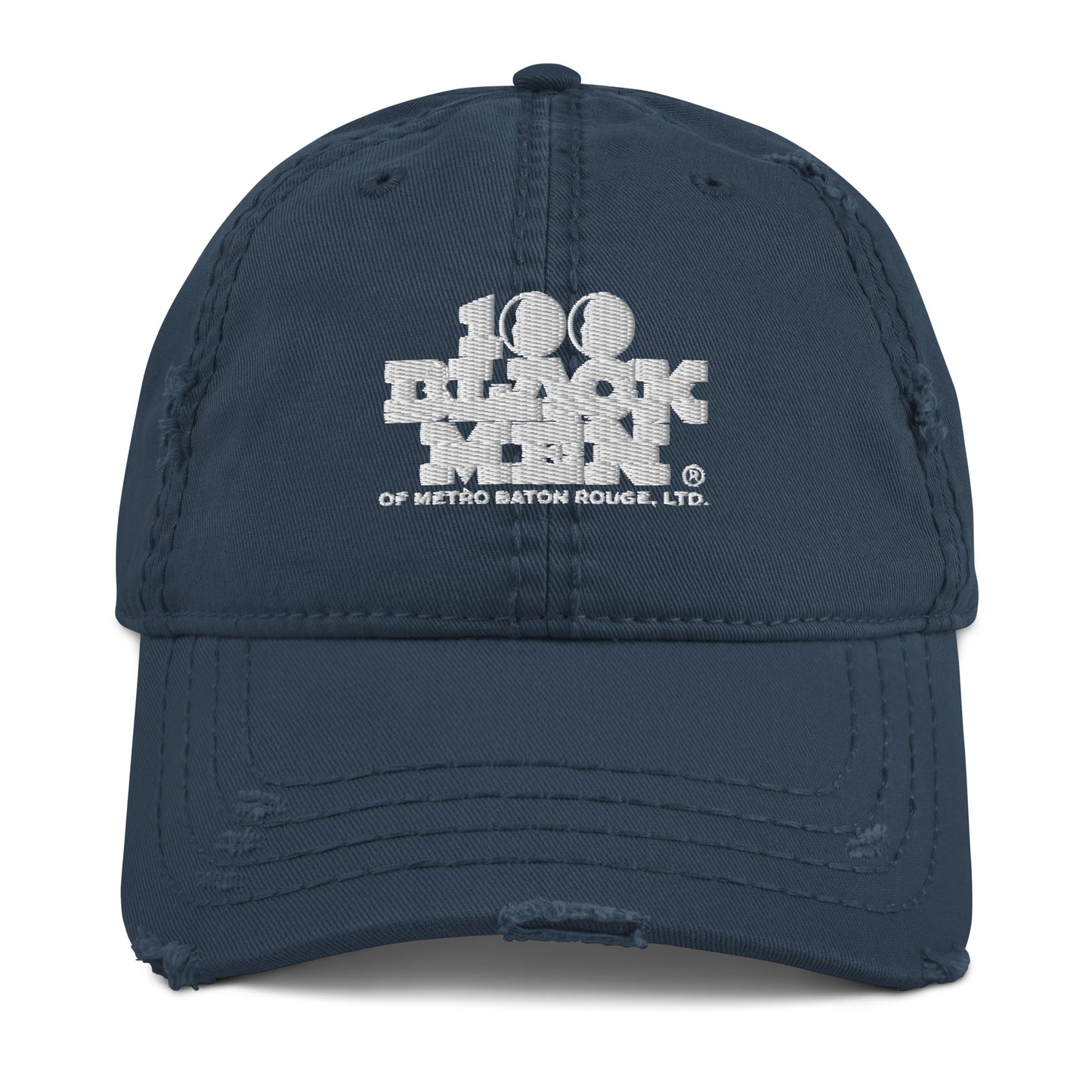 100 BLACK MEN BR Distressed Dad Hat